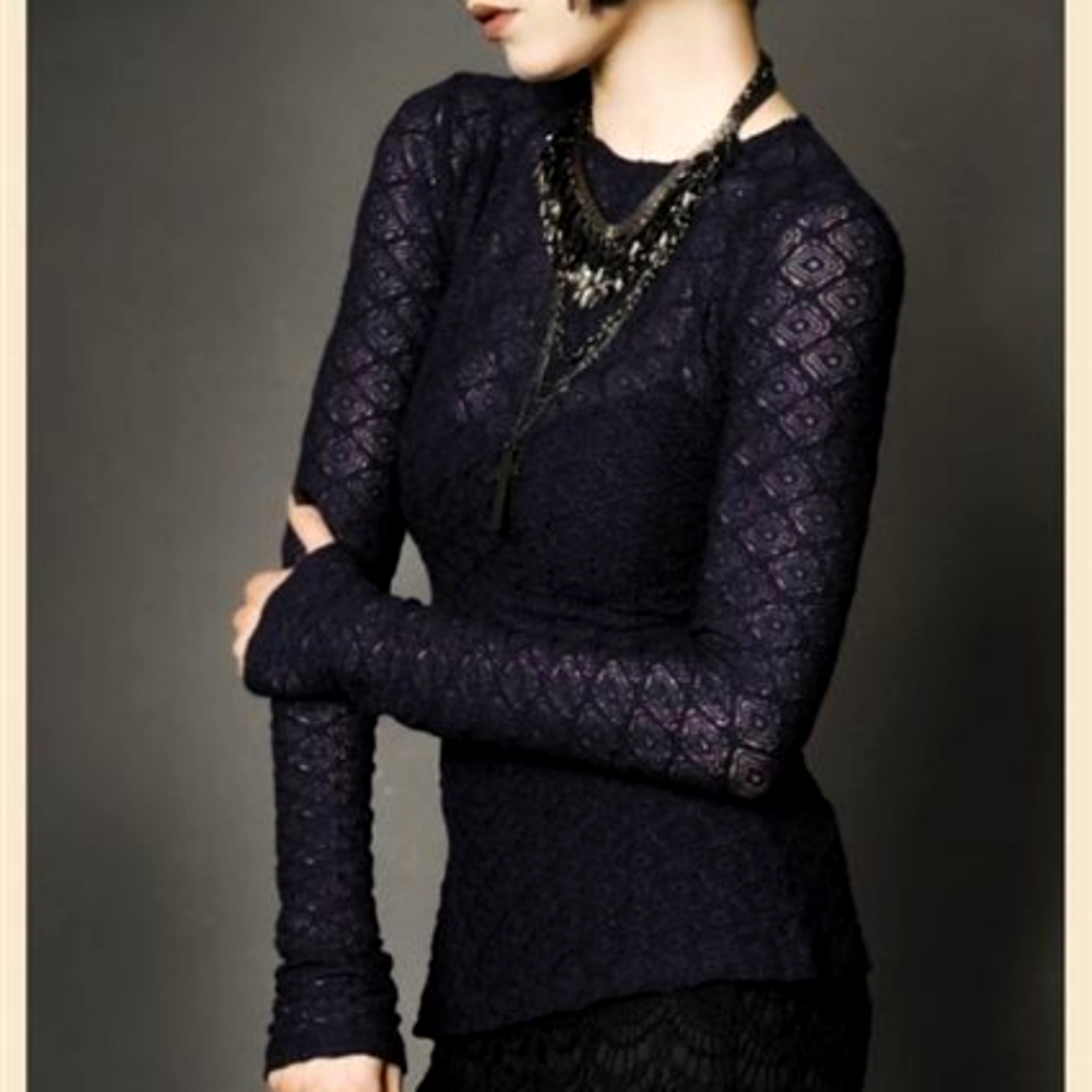 Heavy Red Couture Alluring Provocation Lace Shirt M